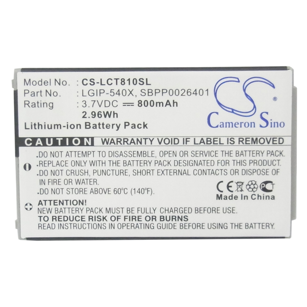 Batería del teléfono móvil LG CT810