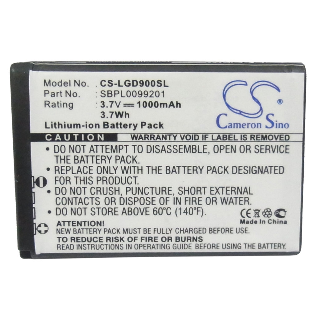 Batería del teléfono móvil LG GD900