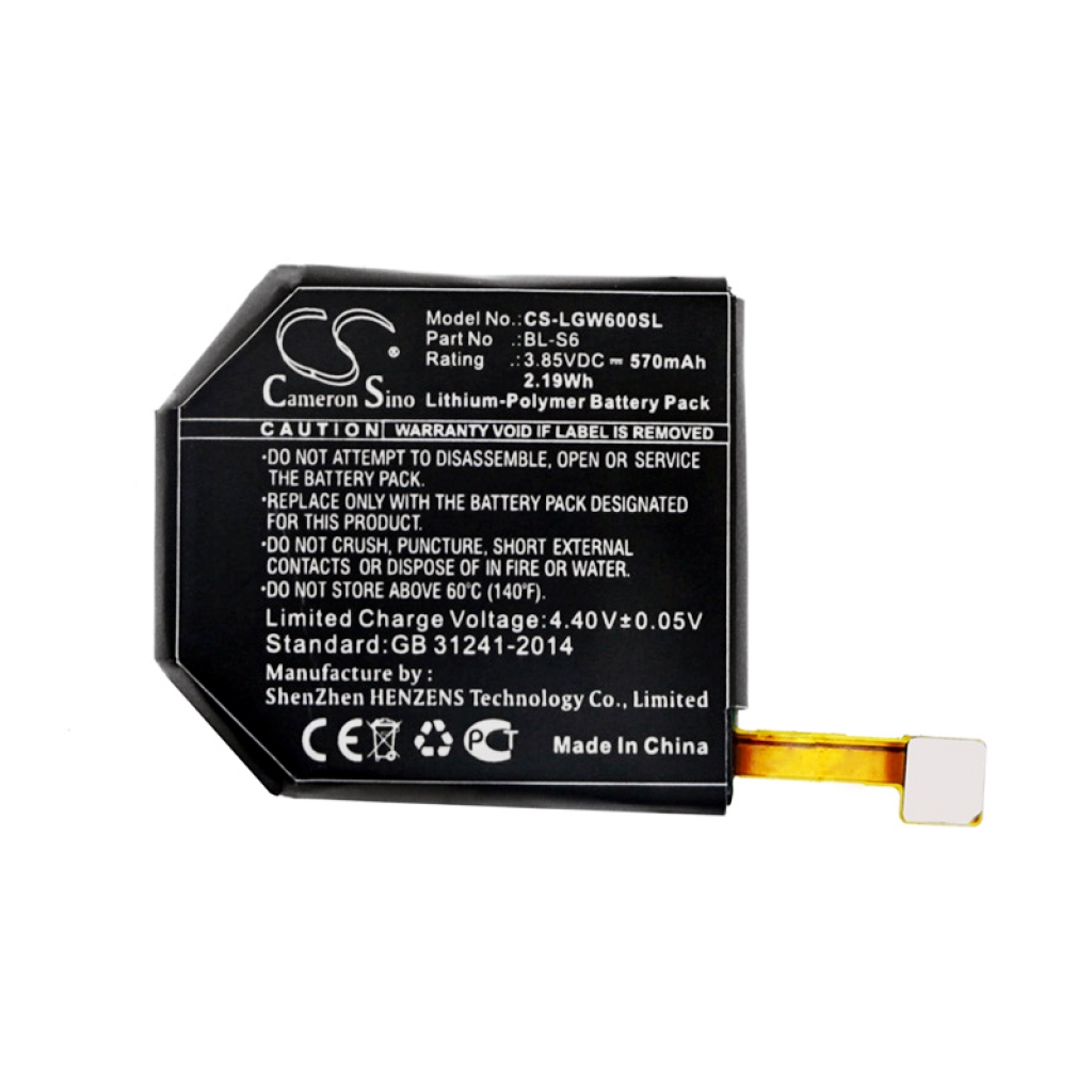 Batería Smartwatch Lg CS-LGW600SL