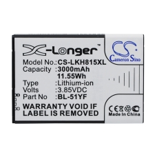 Reemplazo de batería compatible para LG BL-51YF,BL-51YH,EAC62858501