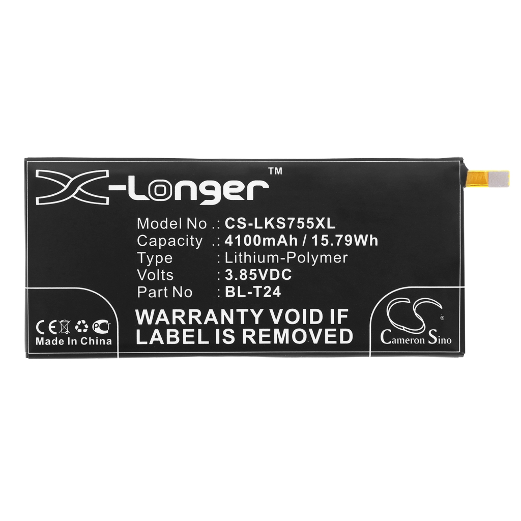 Batería del teléfono móvil LG CS-LKS755XL