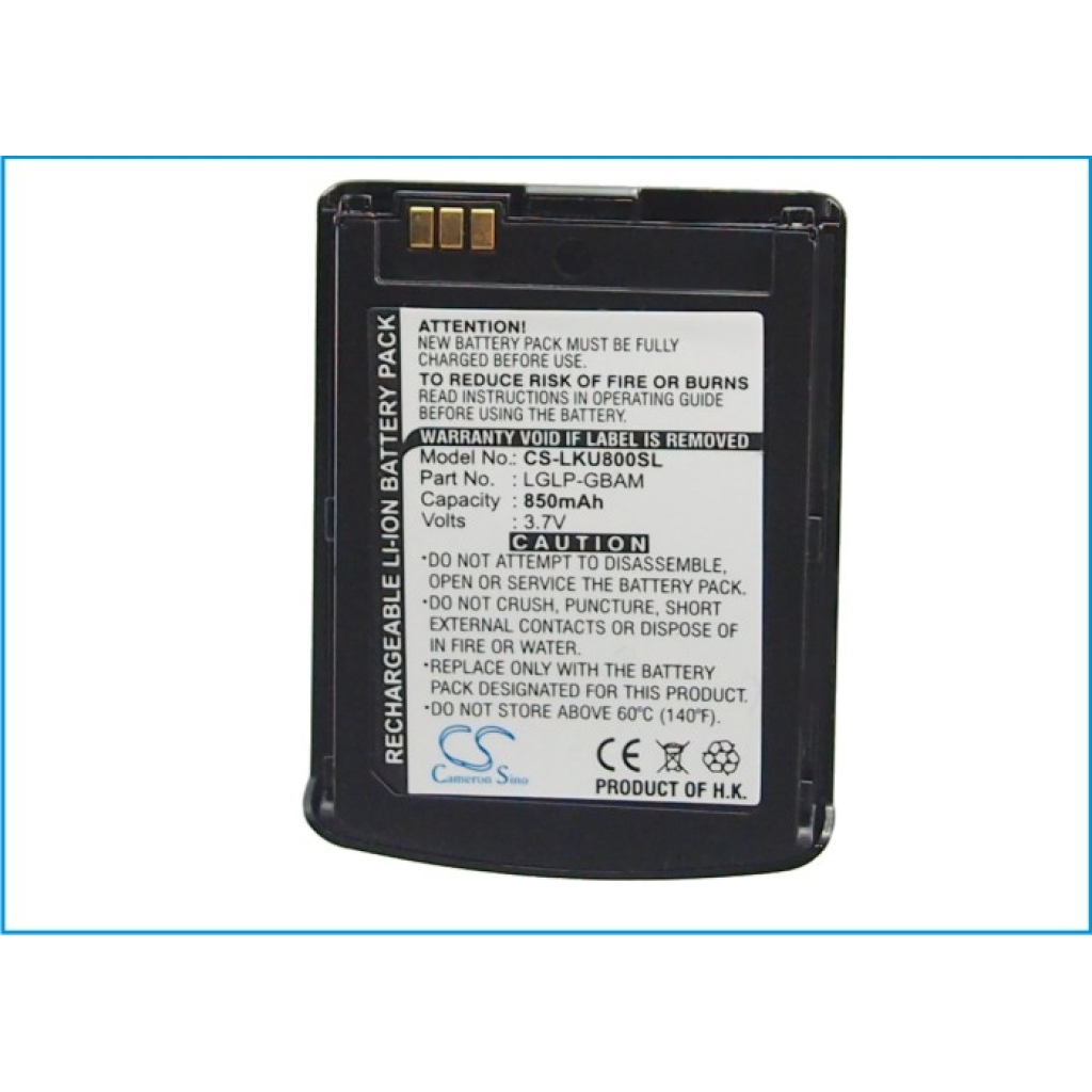 Batería del teléfono móvil LG CS-LKU800SL