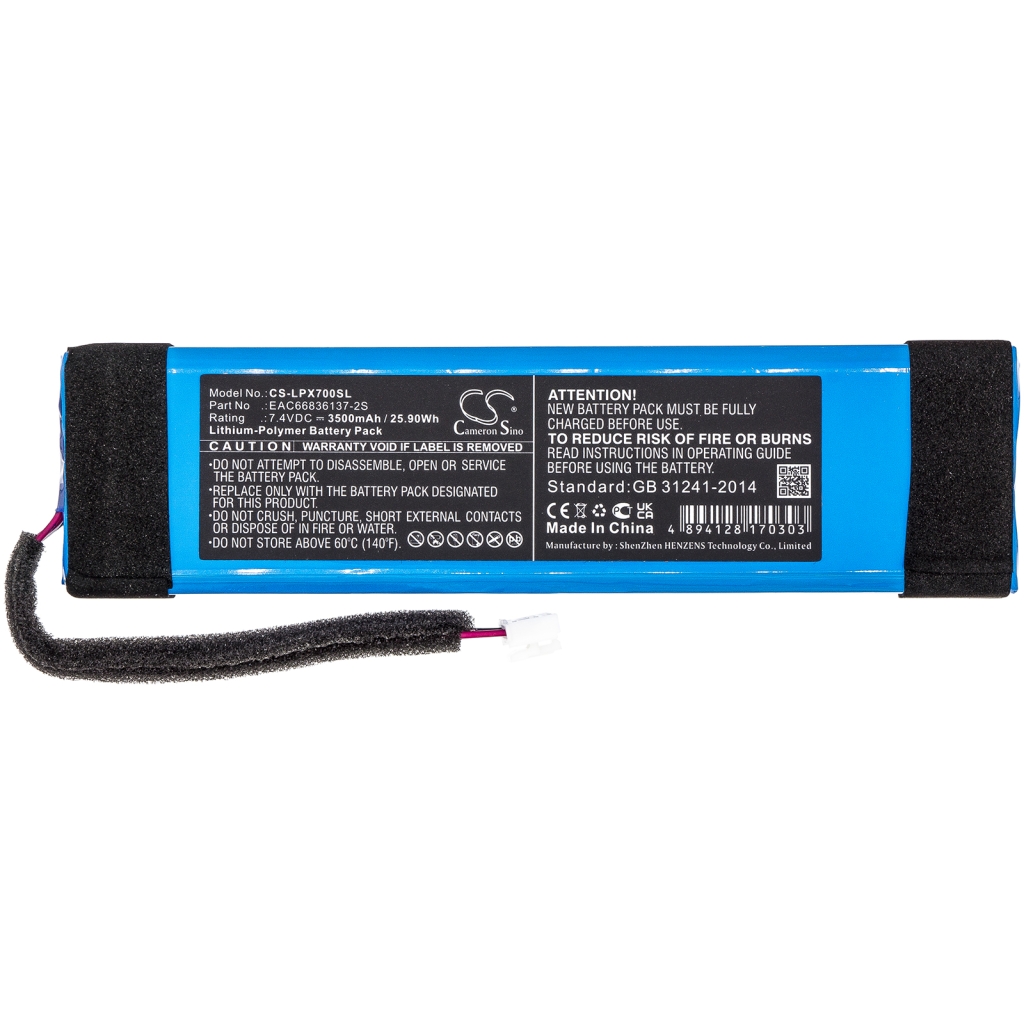 Batería del altavoz Lg CS-LPX700SL