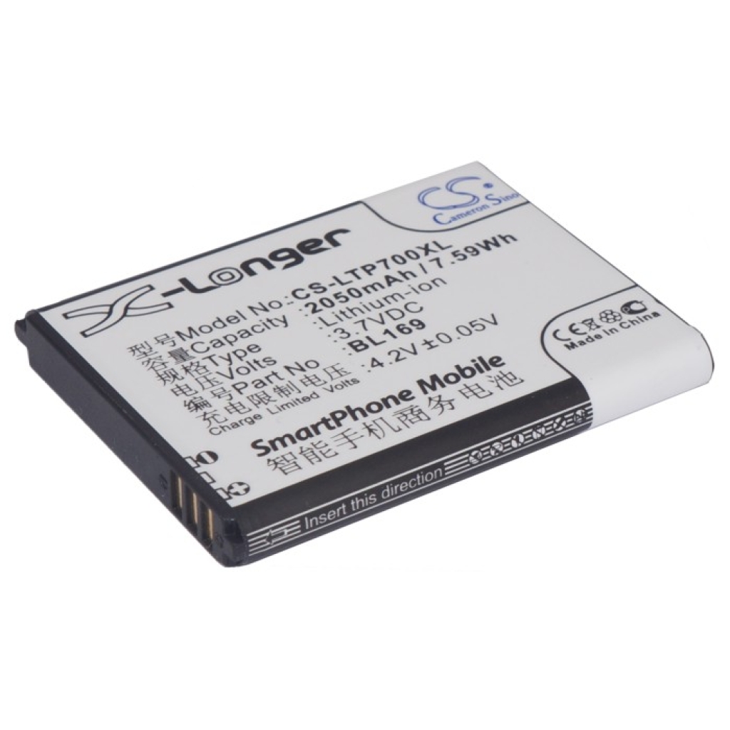 Batería del teléfono móvil Lenovo CS-LTP700XL