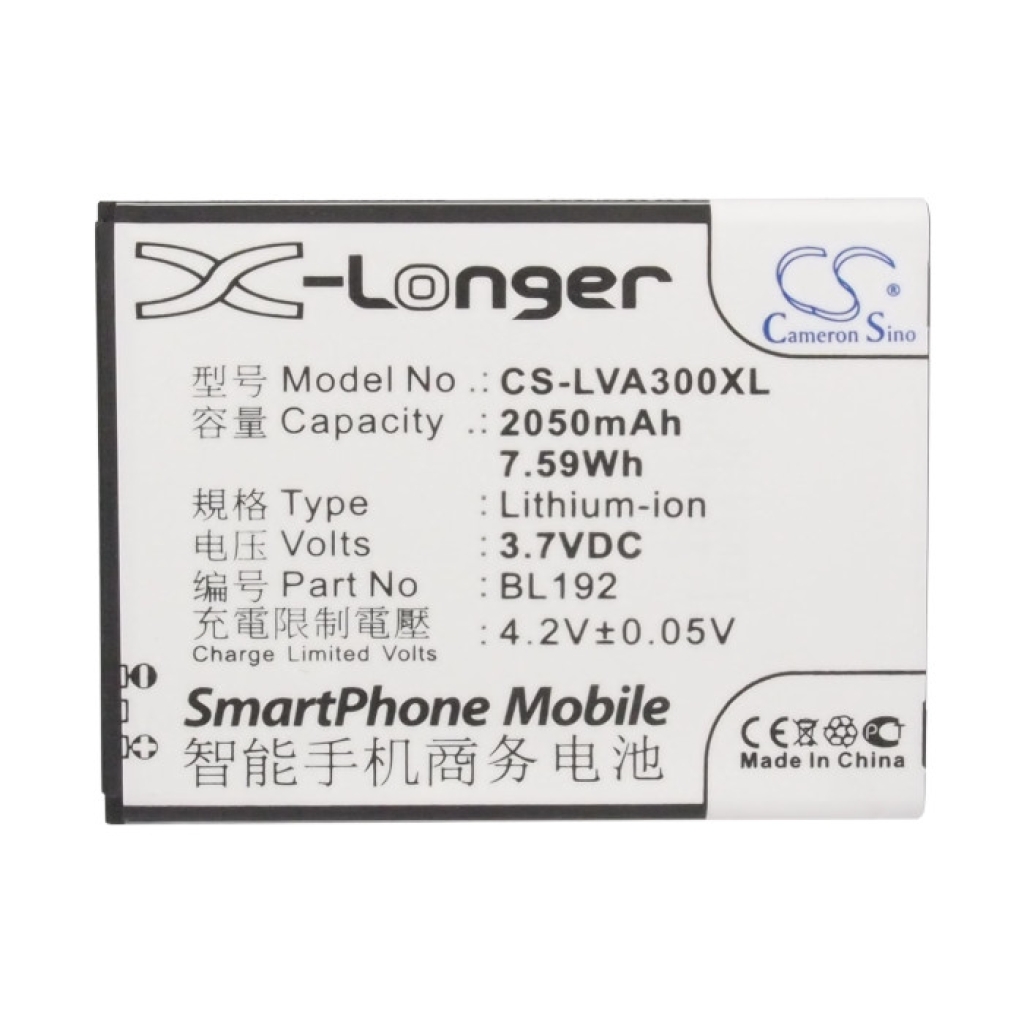 Batería del teléfono móvil Lenovo CS-LVA300XL