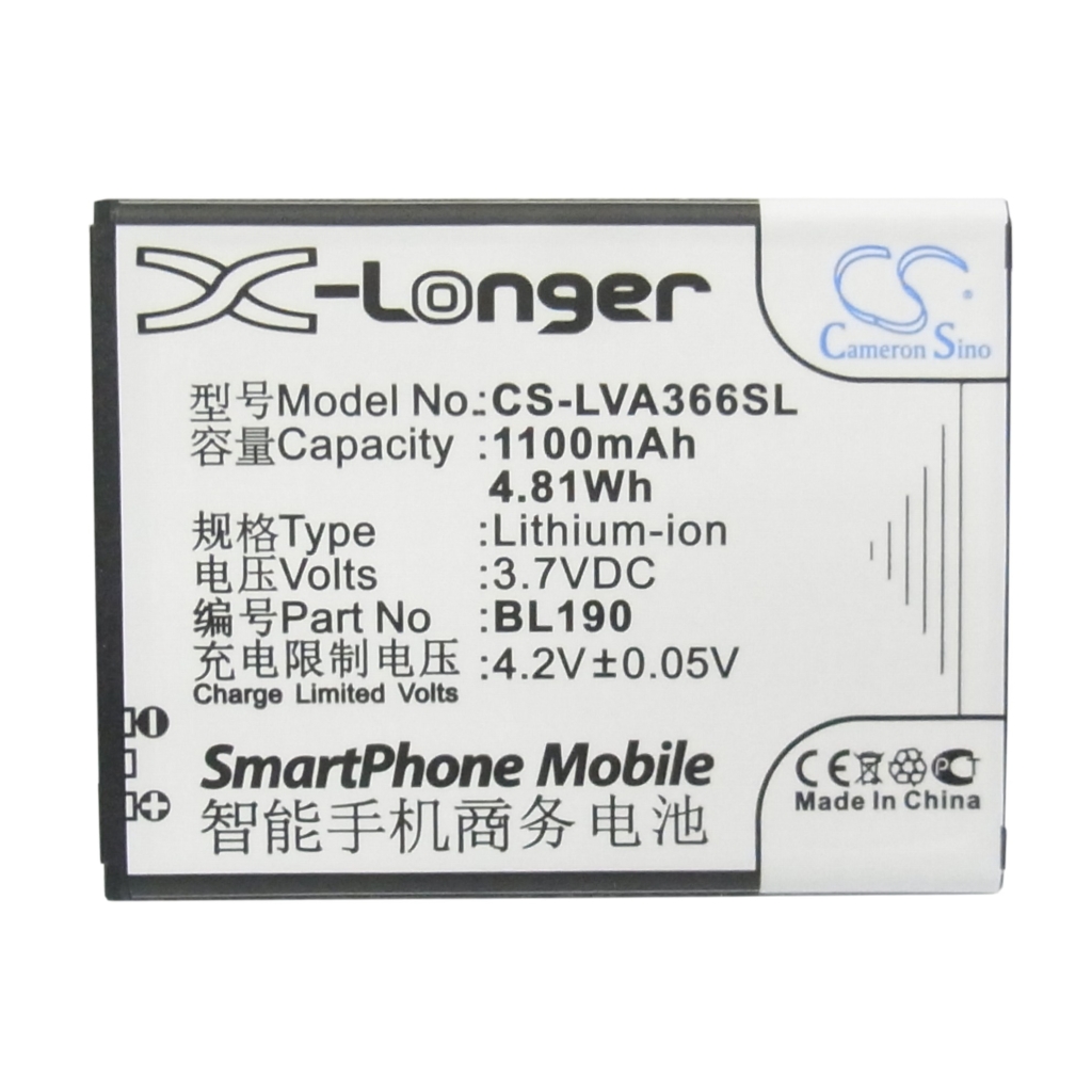 Batería del teléfono móvil Lenovo CS-LVA366SL