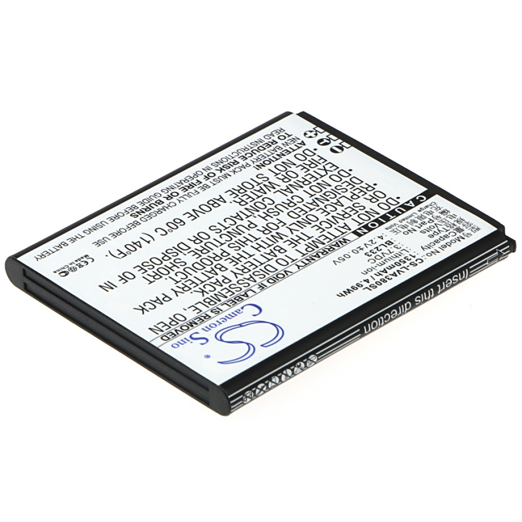 Batería del teléfono móvil Lenovo CS-LVA380SL