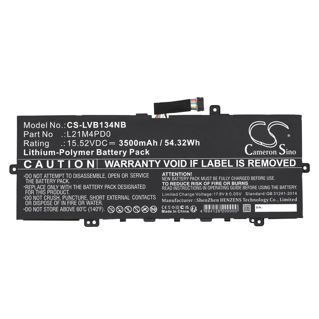 Batería para portátil Lenovo CS-LVB134NB