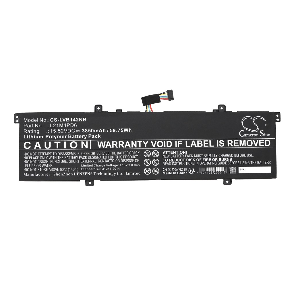 Batería para portátil Lenovo CS-LVB142NB