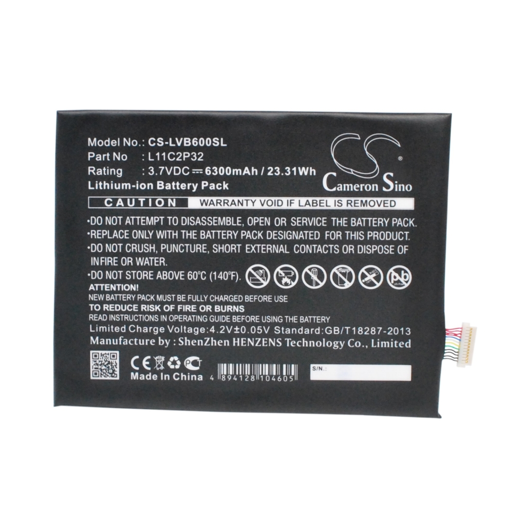 Batería de la tableta Lenovo CS-LVB600SL