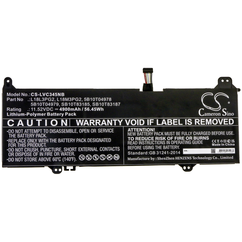 Batería para portátil Lenovo CS-LVC345NB