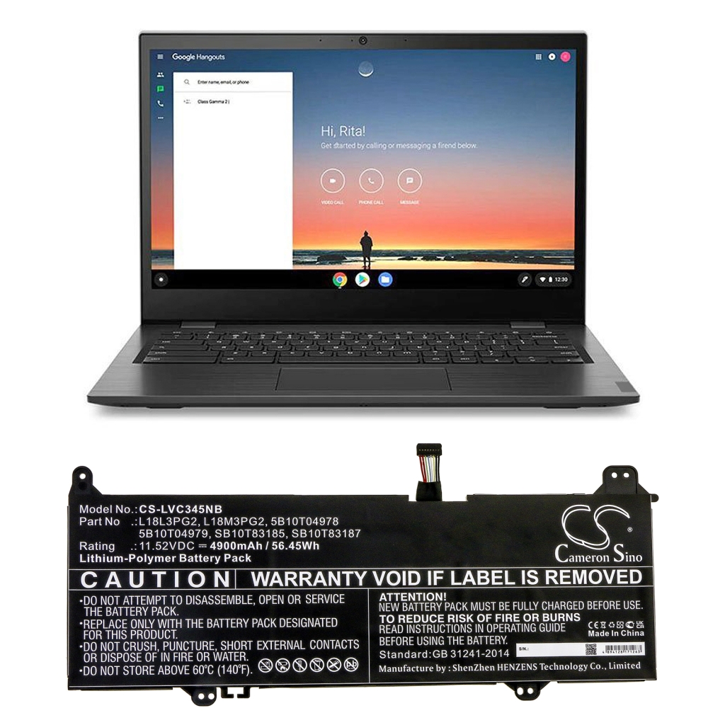 Batería para portátil Lenovo CS-LVC345NB
