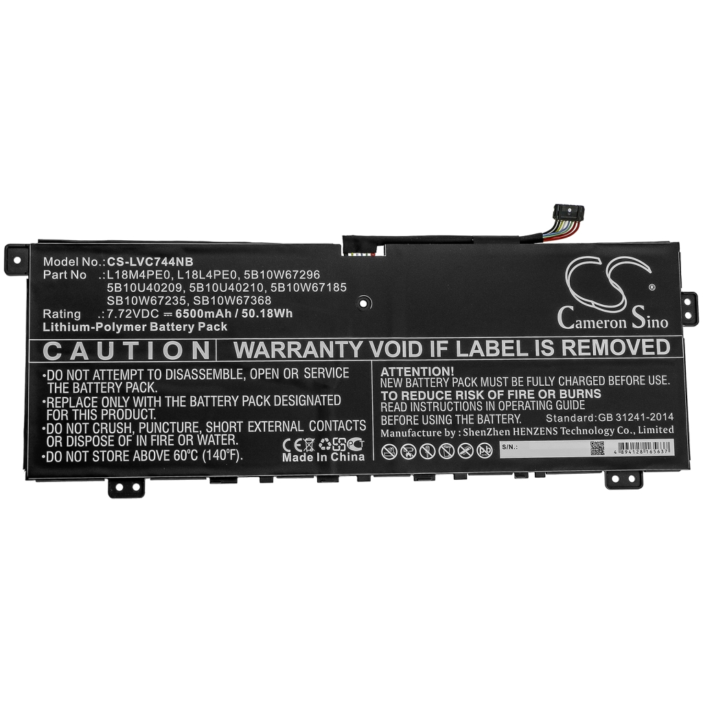 Batería para portátil Lenovo CS-LVC744NB
