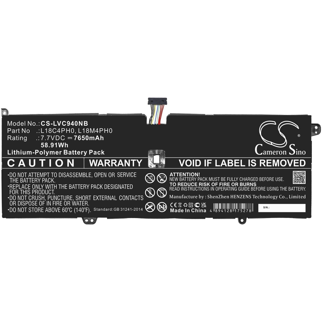 Batería para portátil Lenovo CS-LVC940NB