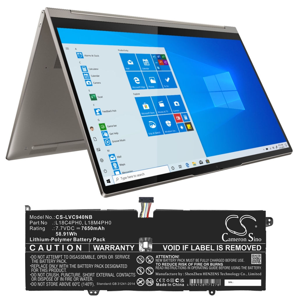 Batería para portátil Lenovo CS-LVC940NB