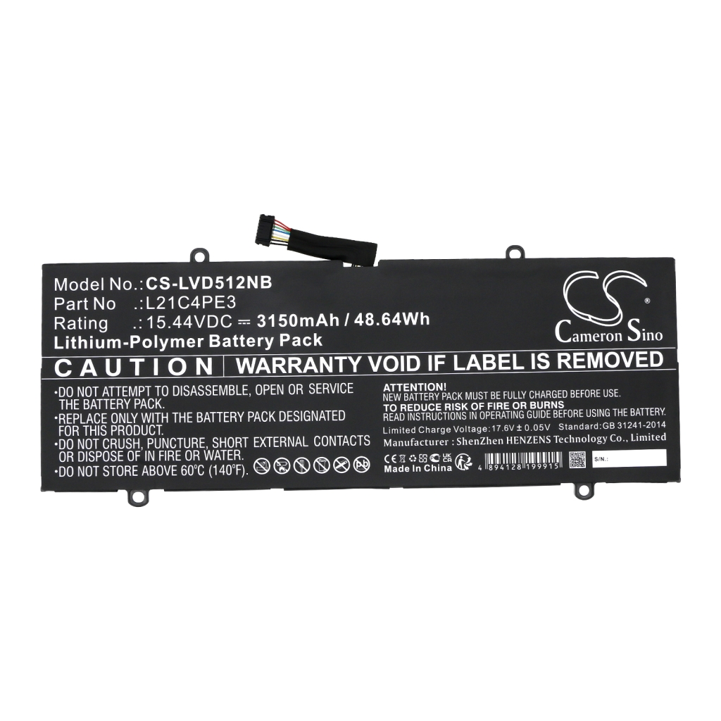 Batería para portátil Lenovo CS-LVD512NB