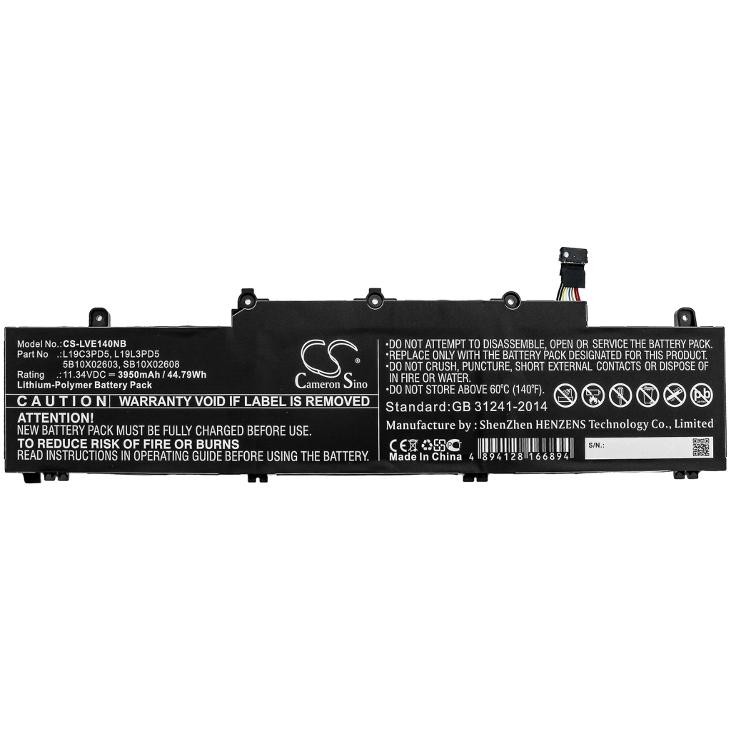 Batería para portátil Lenovo CS-LVE140NB