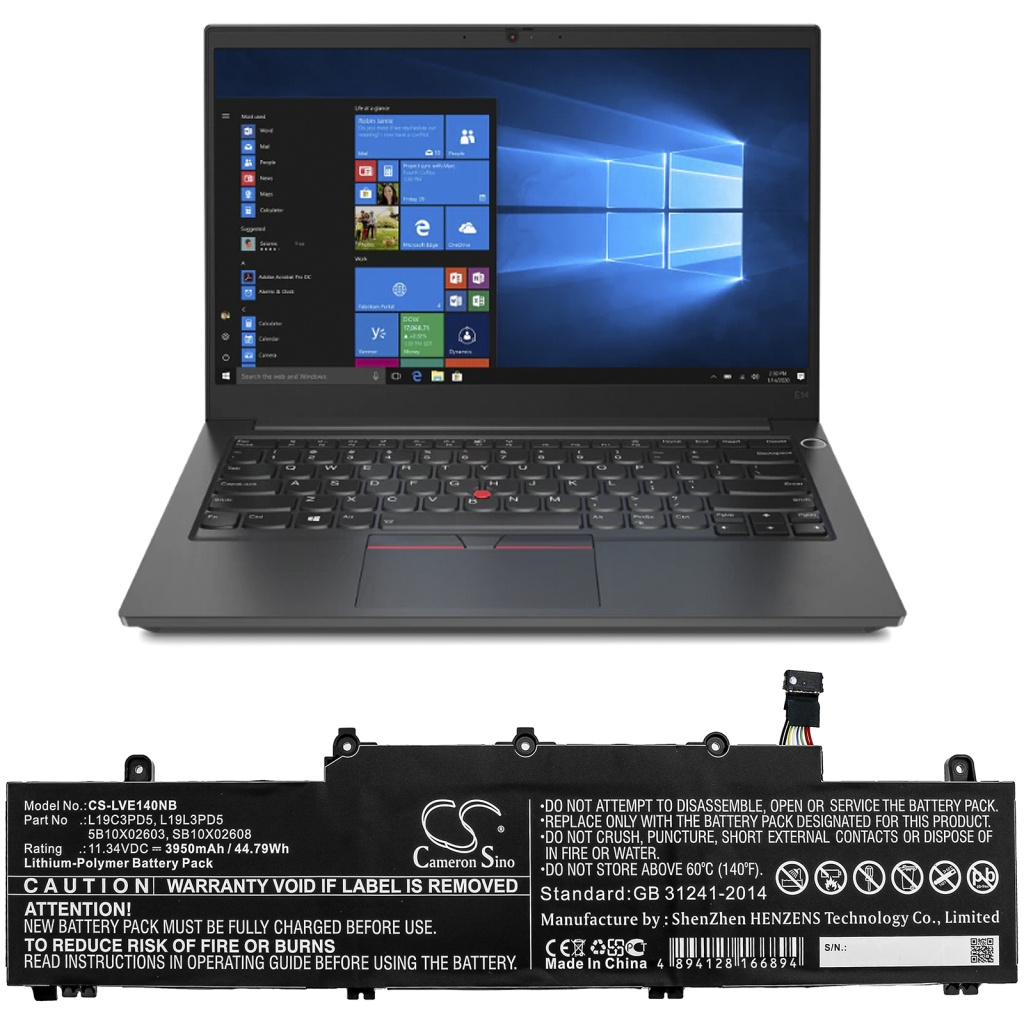 Batería para portátil Lenovo CS-LVE140NB