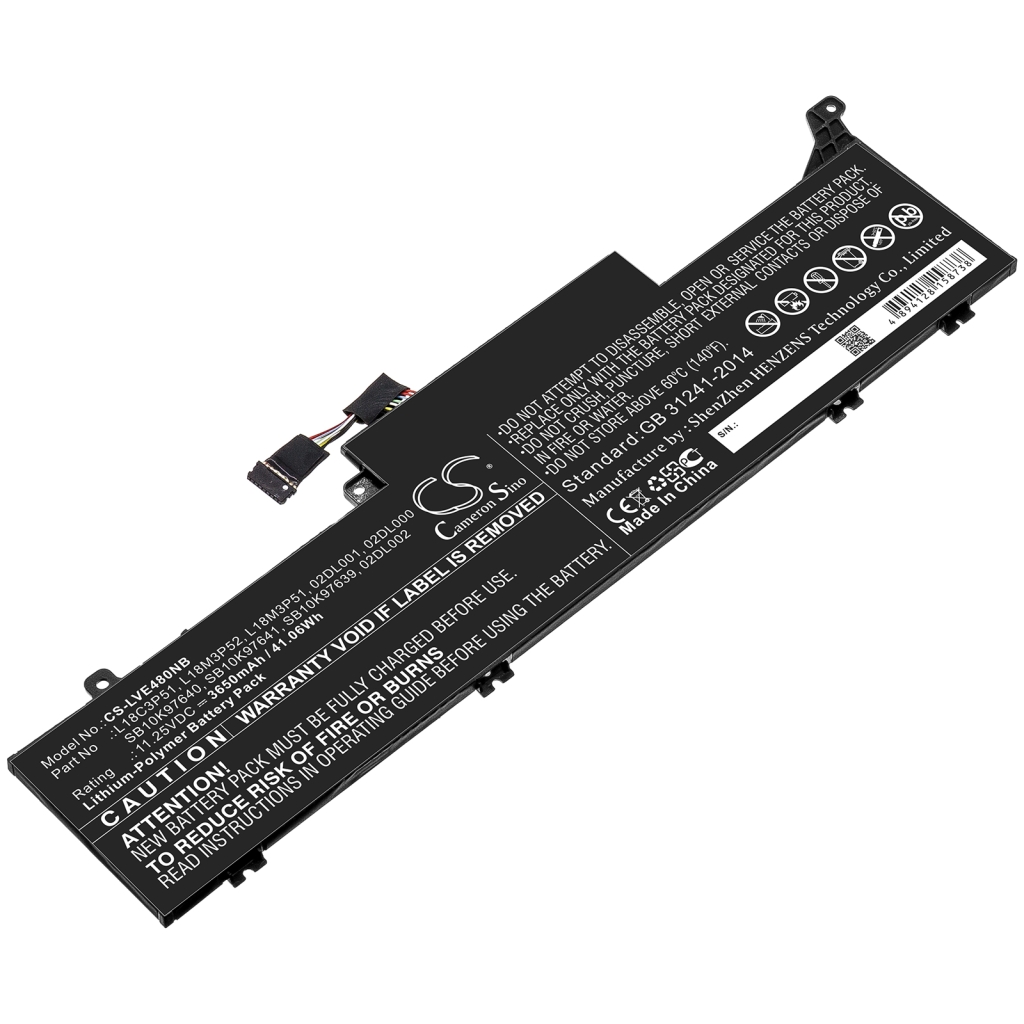 Batería para portátil Lenovo CS-LVE480NB