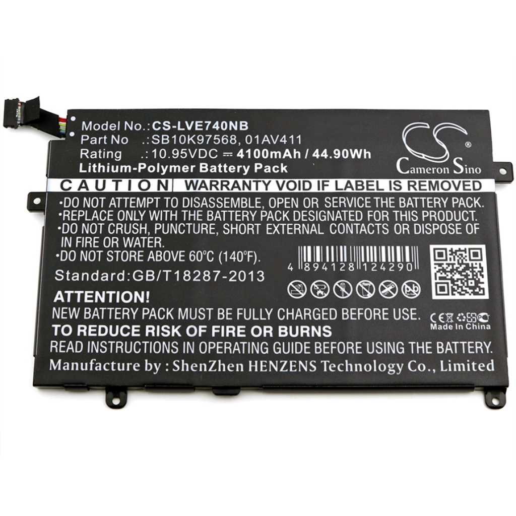 Batería para portátil Lenovo CS-LVE740NB