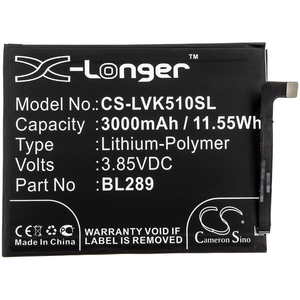 Batería del teléfono móvil Lenovo CS-LVK510SL