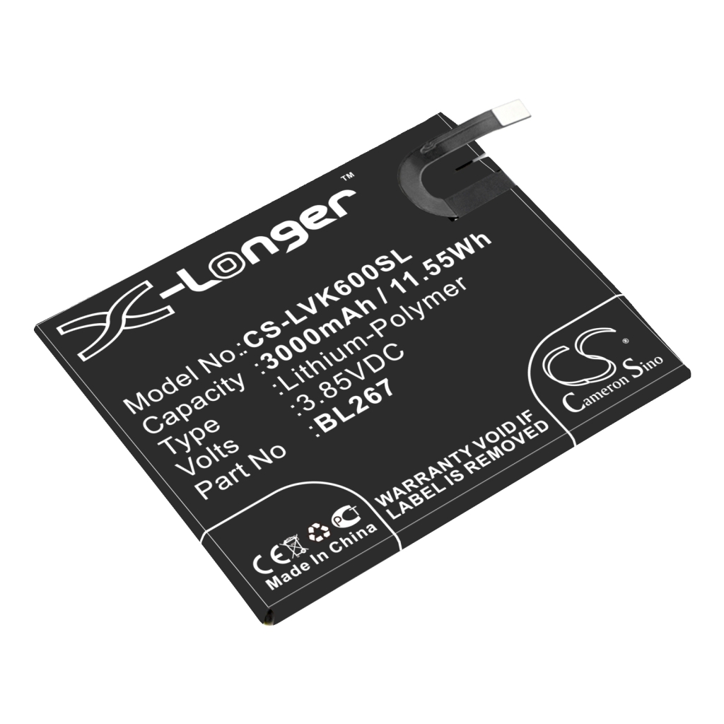 Batería del teléfono móvil Lenovo CS-LVK600SL