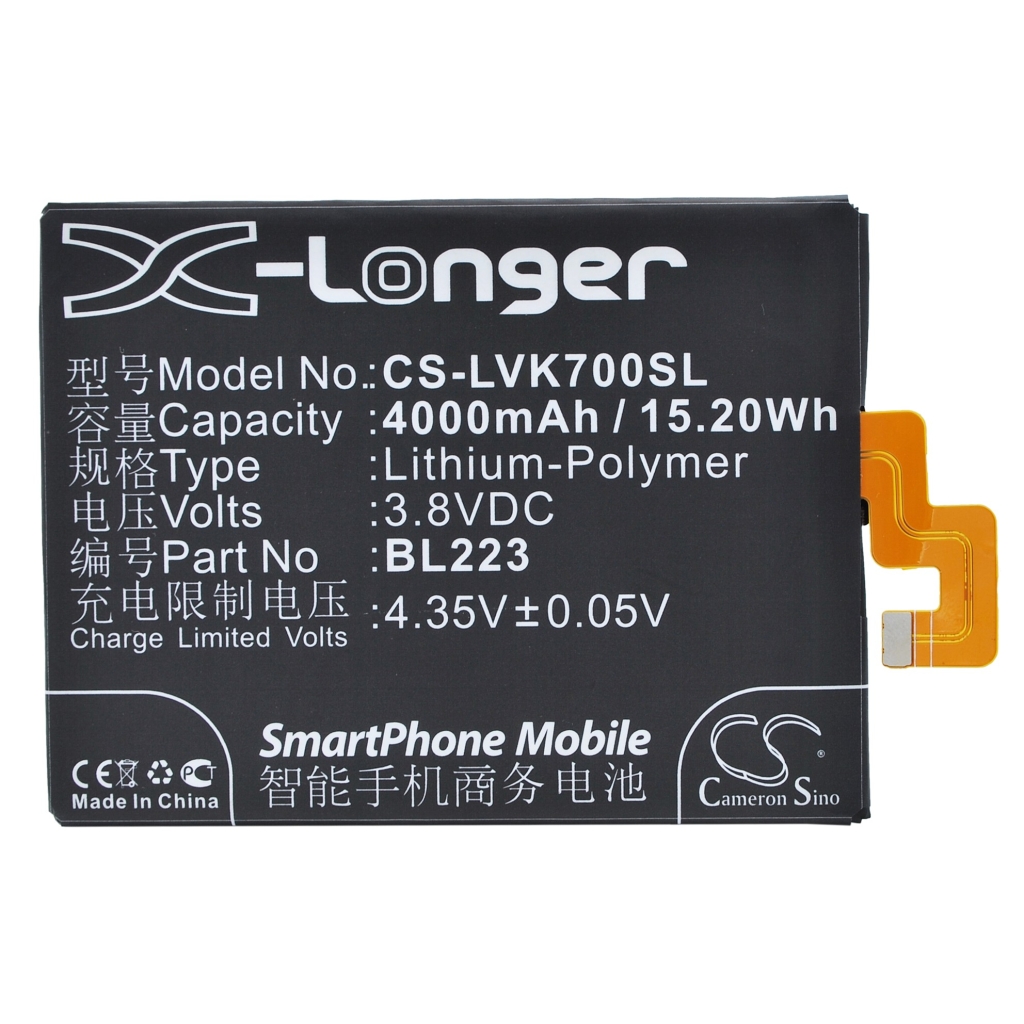 Batería del teléfono móvil Lenovo K920