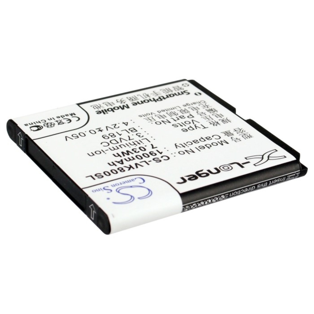 Batería del teléfono móvil Lenovo K800