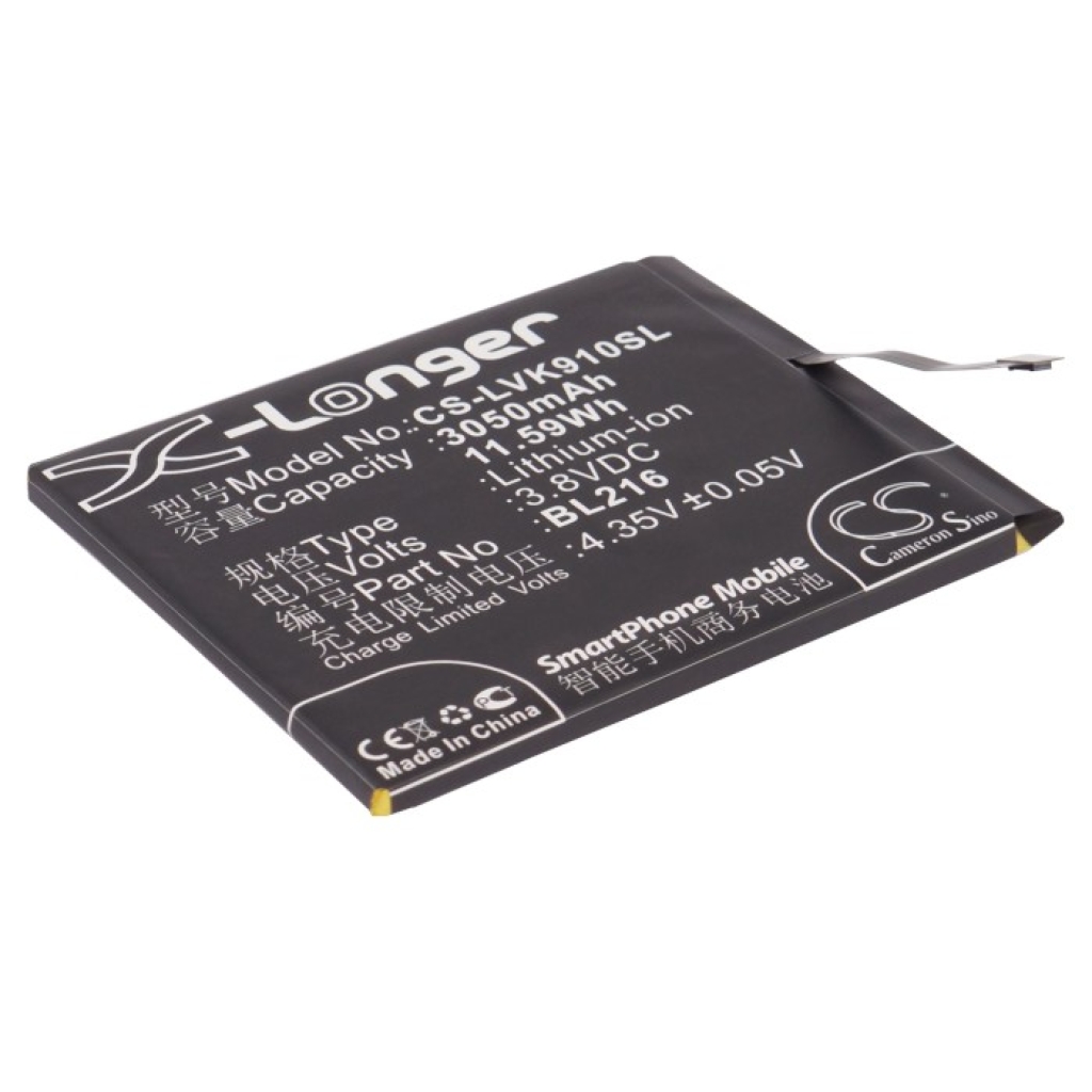 Batería del teléfono móvil Lenovo CS-LVK910SL