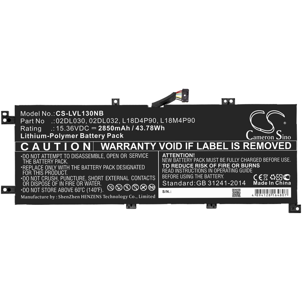 Batería para portátil Lenovo CS-LVL130NB