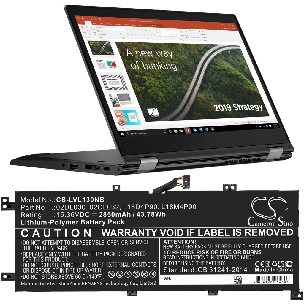 Batería para portátil Lenovo CS-LVL130NB