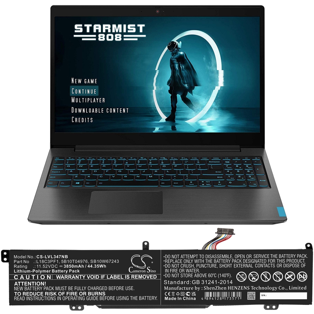 Batería para portátil Lenovo CS-LVL347NB