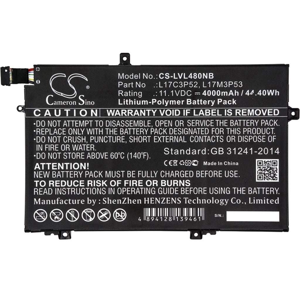 Batería para portátil Lenovo ThinkPad L580