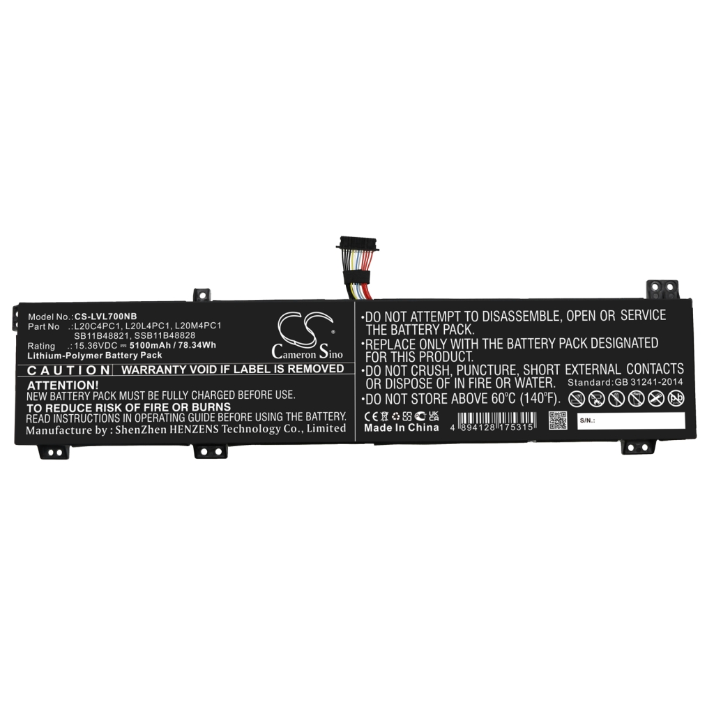 Batería para portátil Lenovo CS-LVL700NB