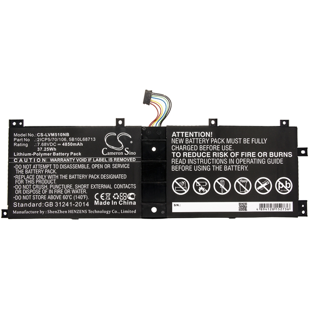 Batería para portátil Lenovo CS-LVM510NB