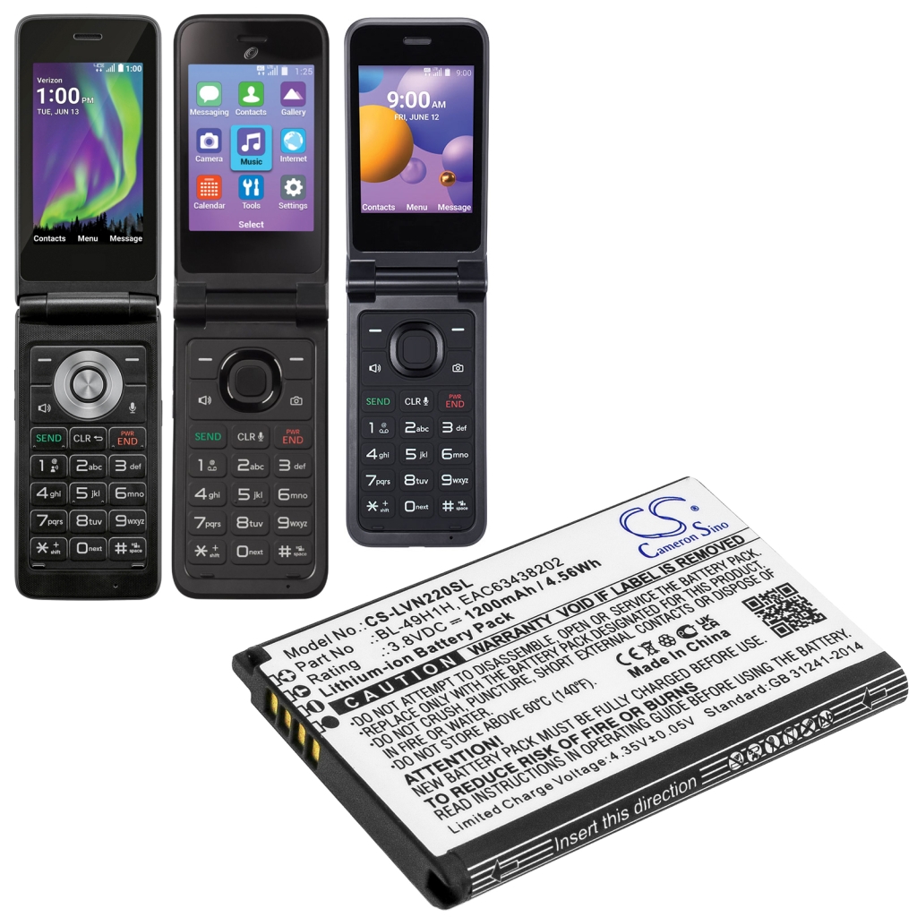 Batería del teléfono móvil LG CS-LVN220SL