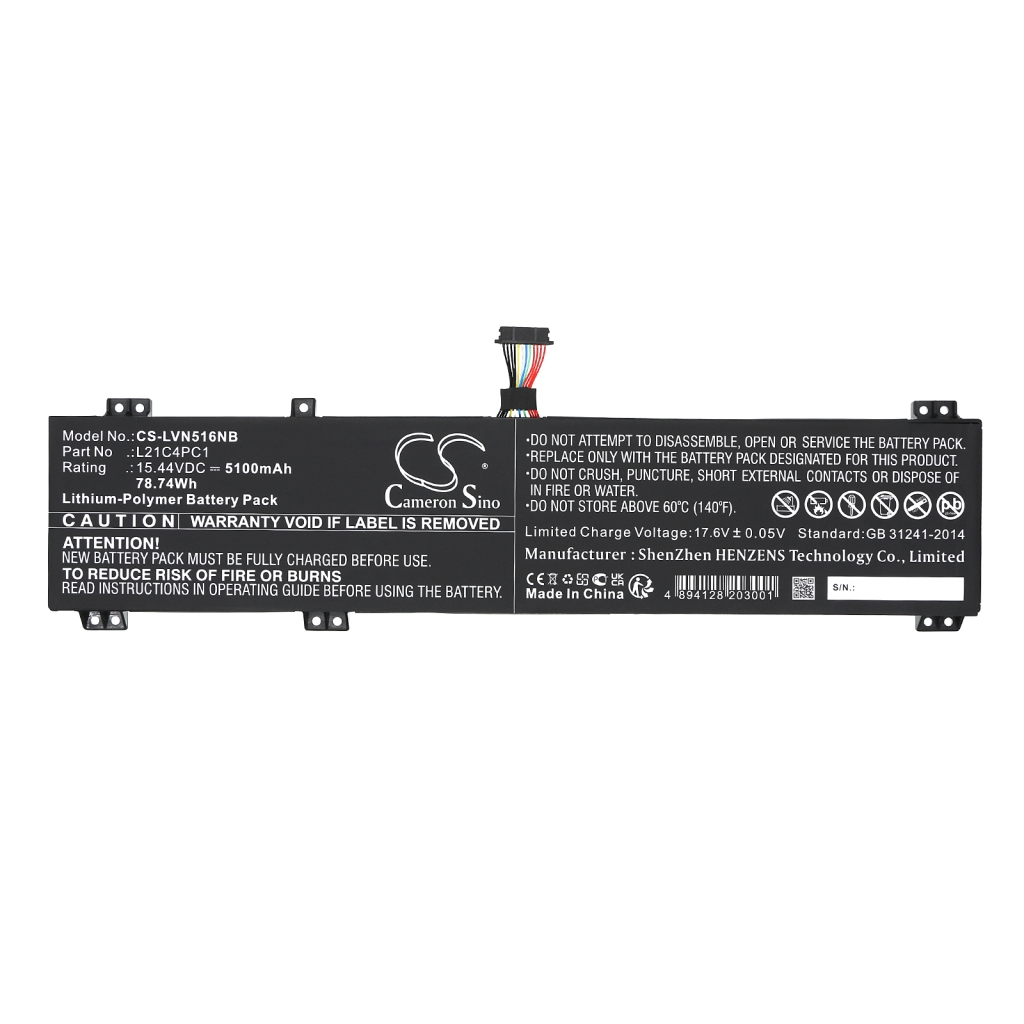 Batería para portátil Lenovo CS-LVN516NB