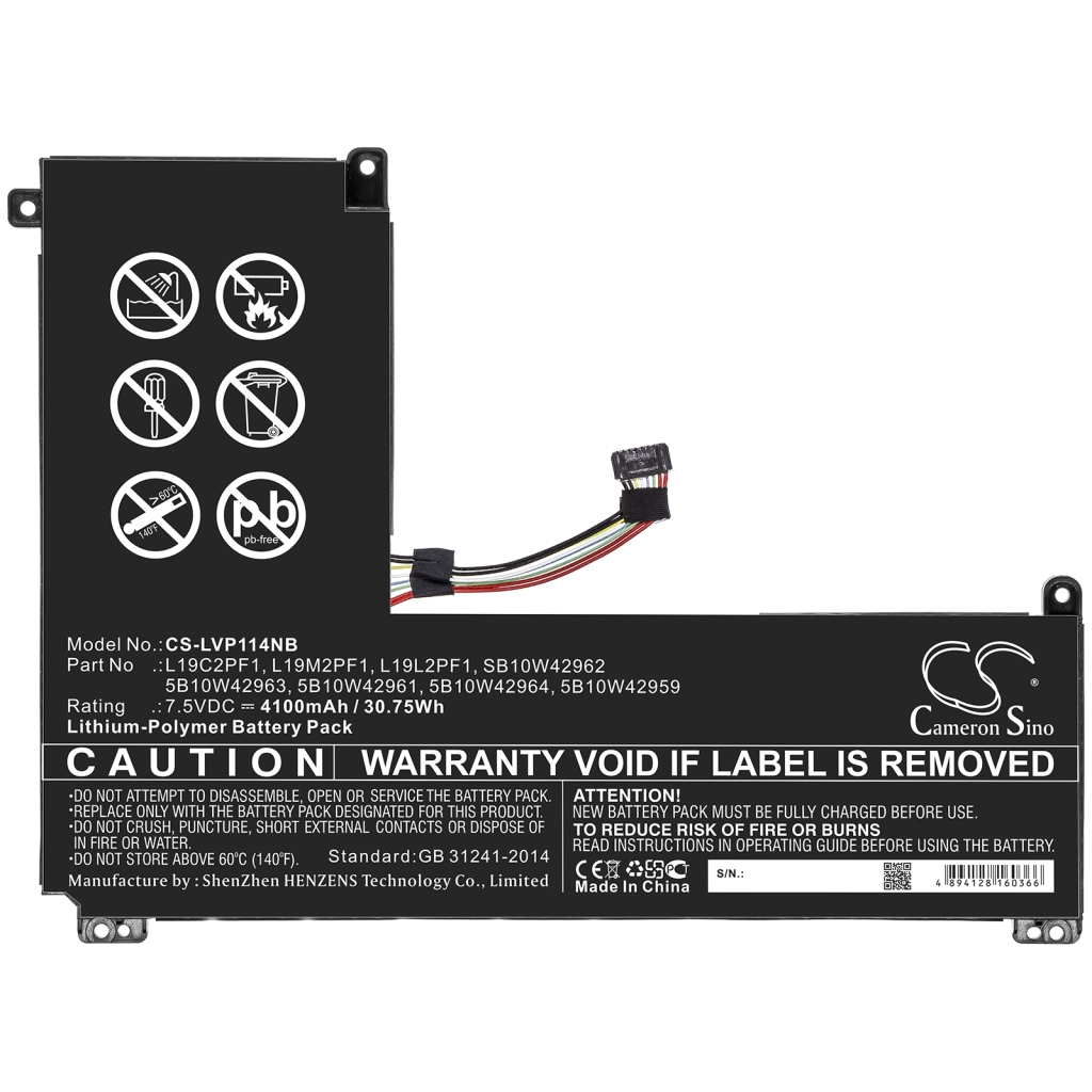 Batería para portátil Lenovo CS-LVP114NB