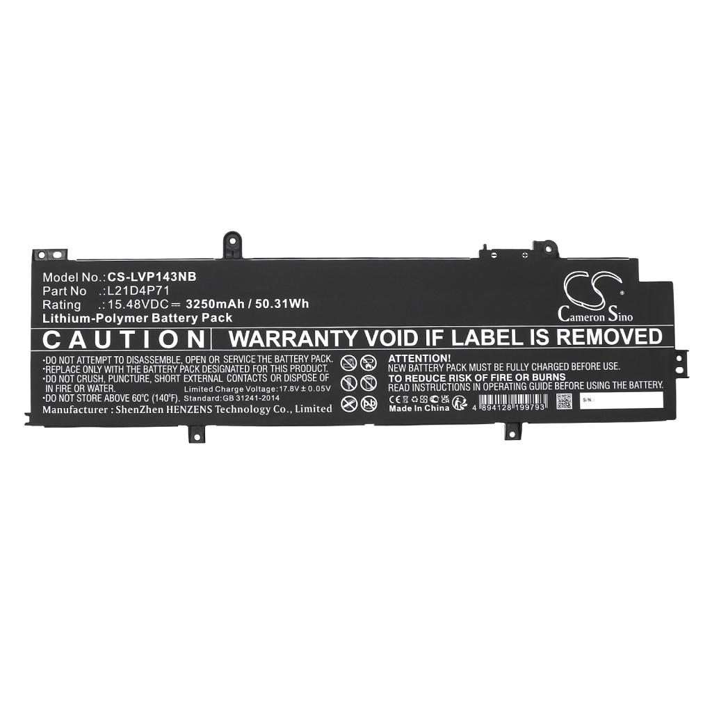 Batería para portátil Lenovo CS-LVP143NB
