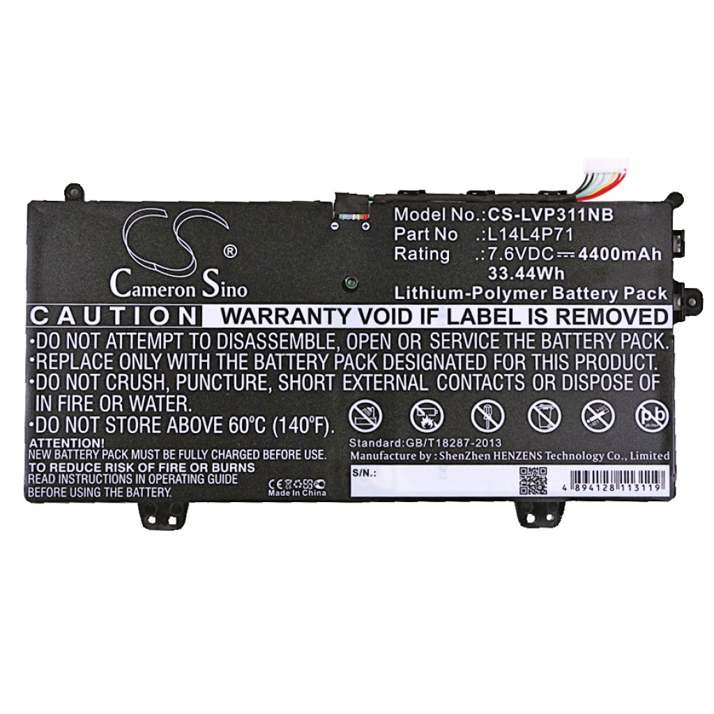 Batería para portátil Lenovo CS-LVP311NB