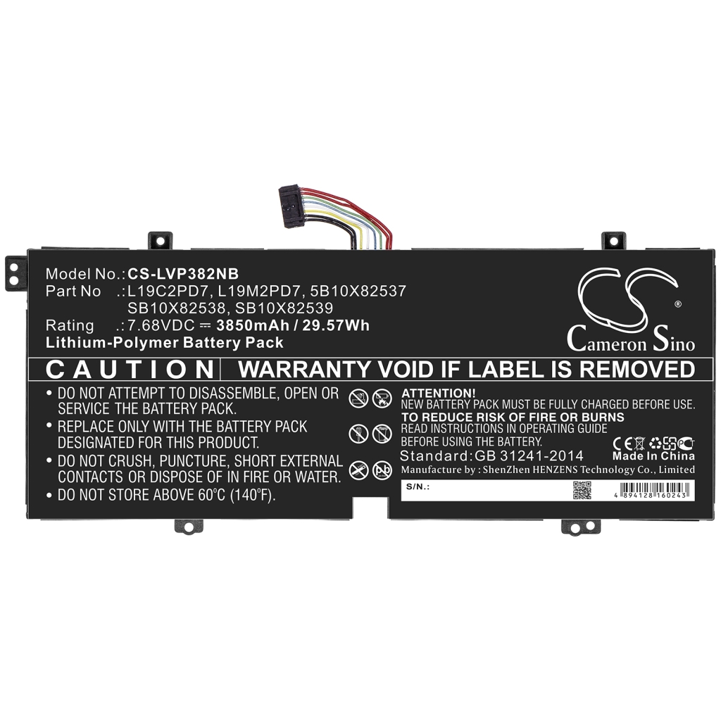 Batería para portátil Lenovo CS-LVP382NB