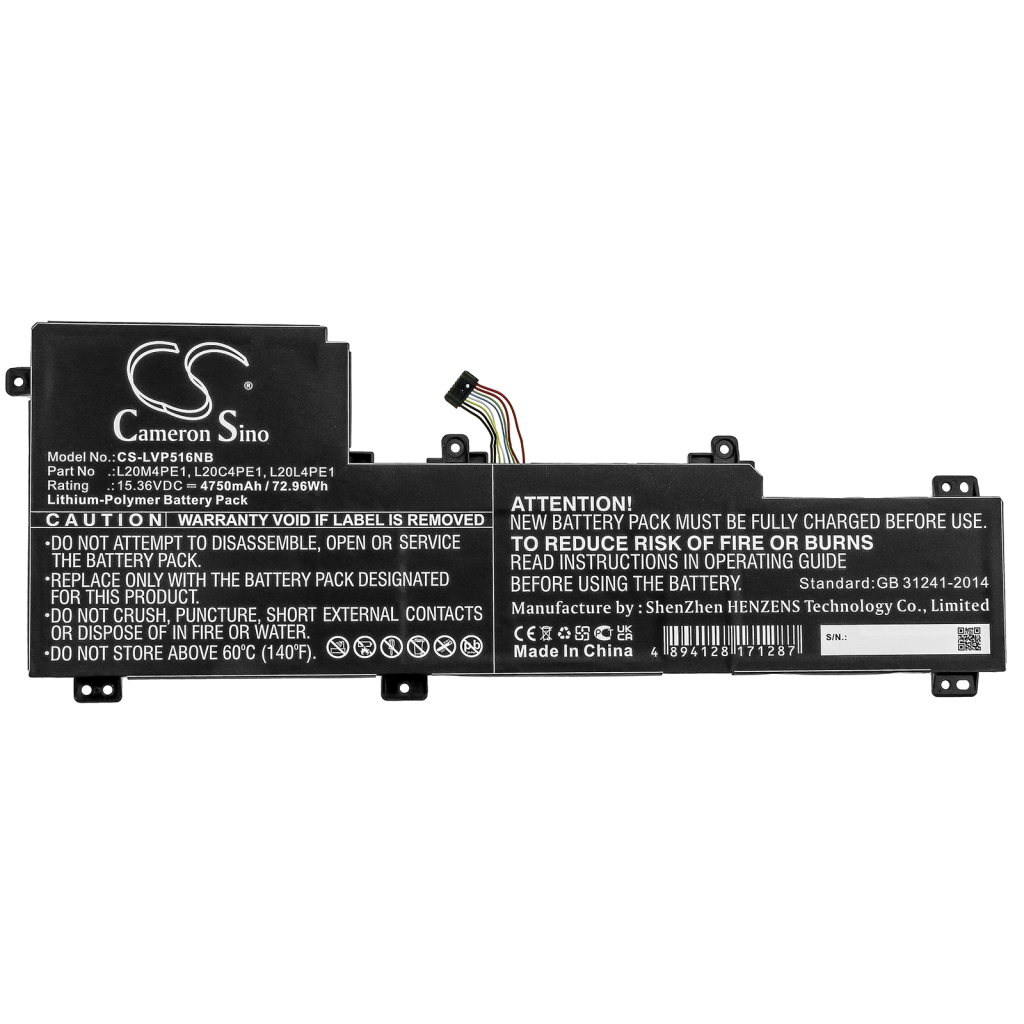Batería para portátil Lenovo CS-LVP516NB