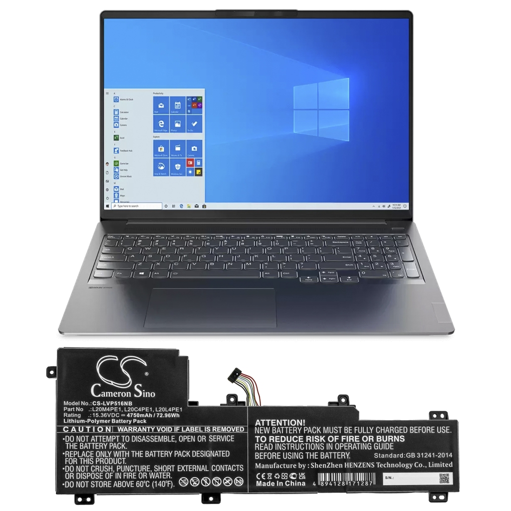 Batería para portátil Lenovo CS-LVP516NB