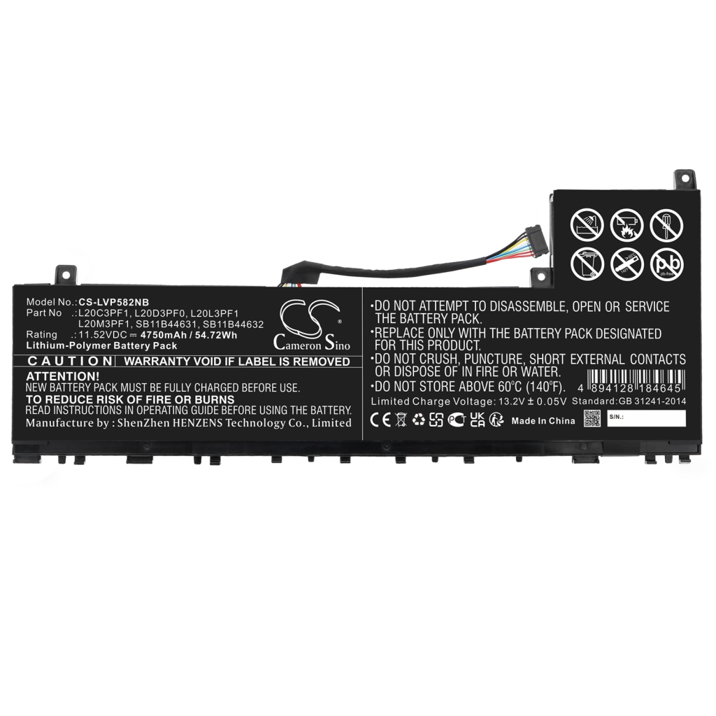 Batería para portátil Lenovo CS-LVP582NB