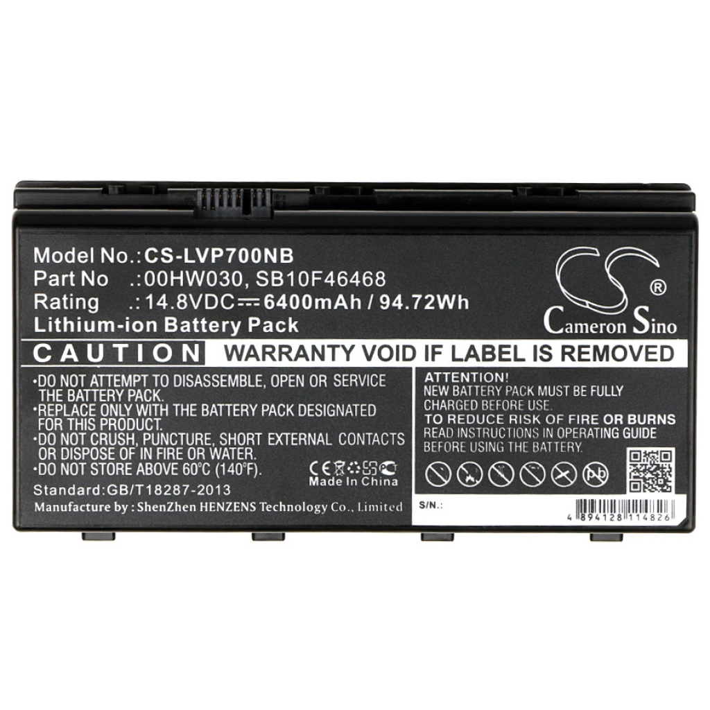 Batería para portátil Lenovo CS-LVP700NB