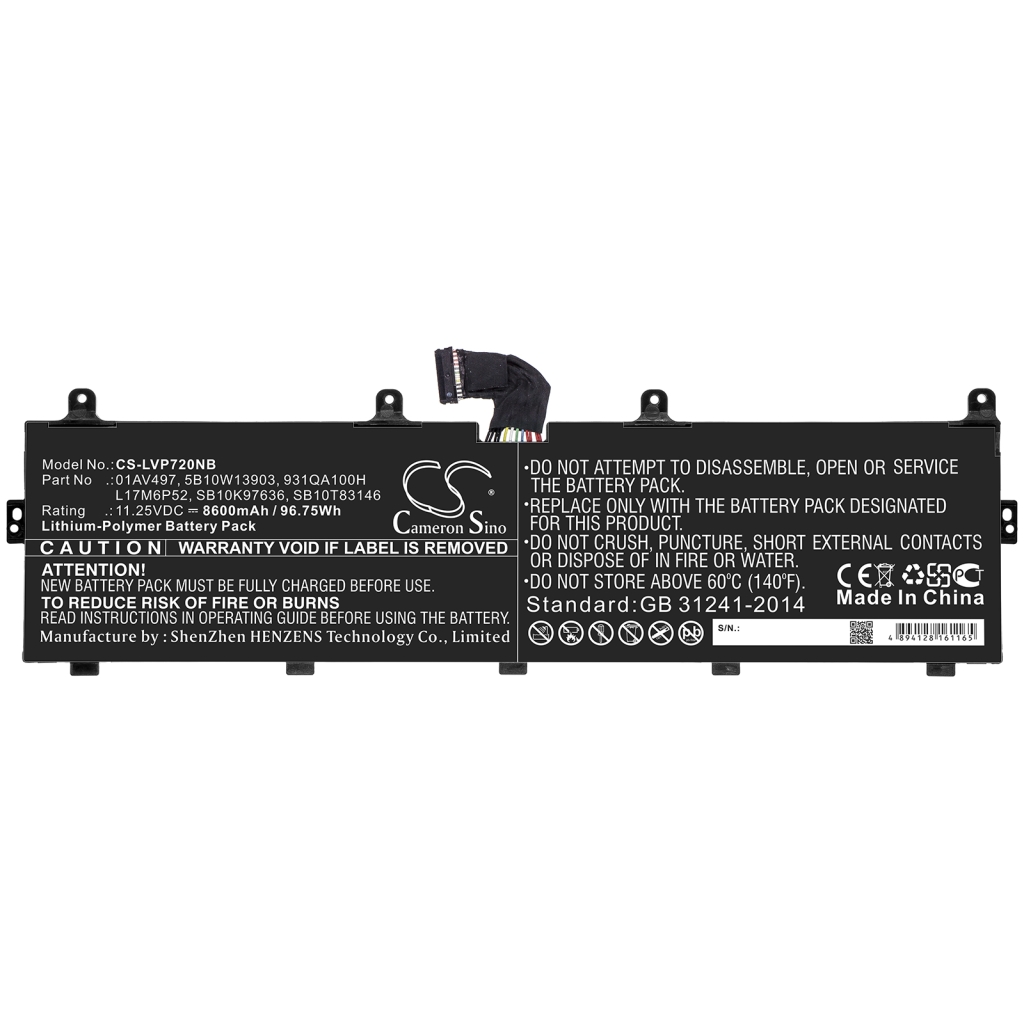 Batería para portátil Lenovo CS-LVP720NB