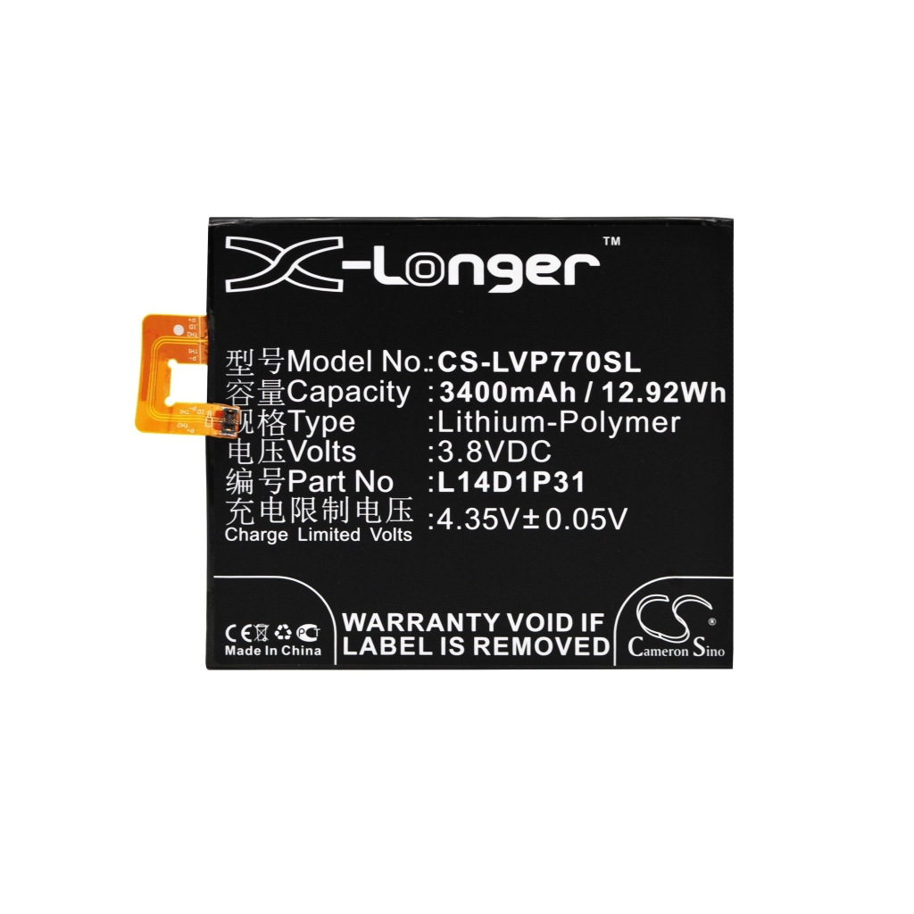 Batería del teléfono móvil Lenovo CS-LVP770SL