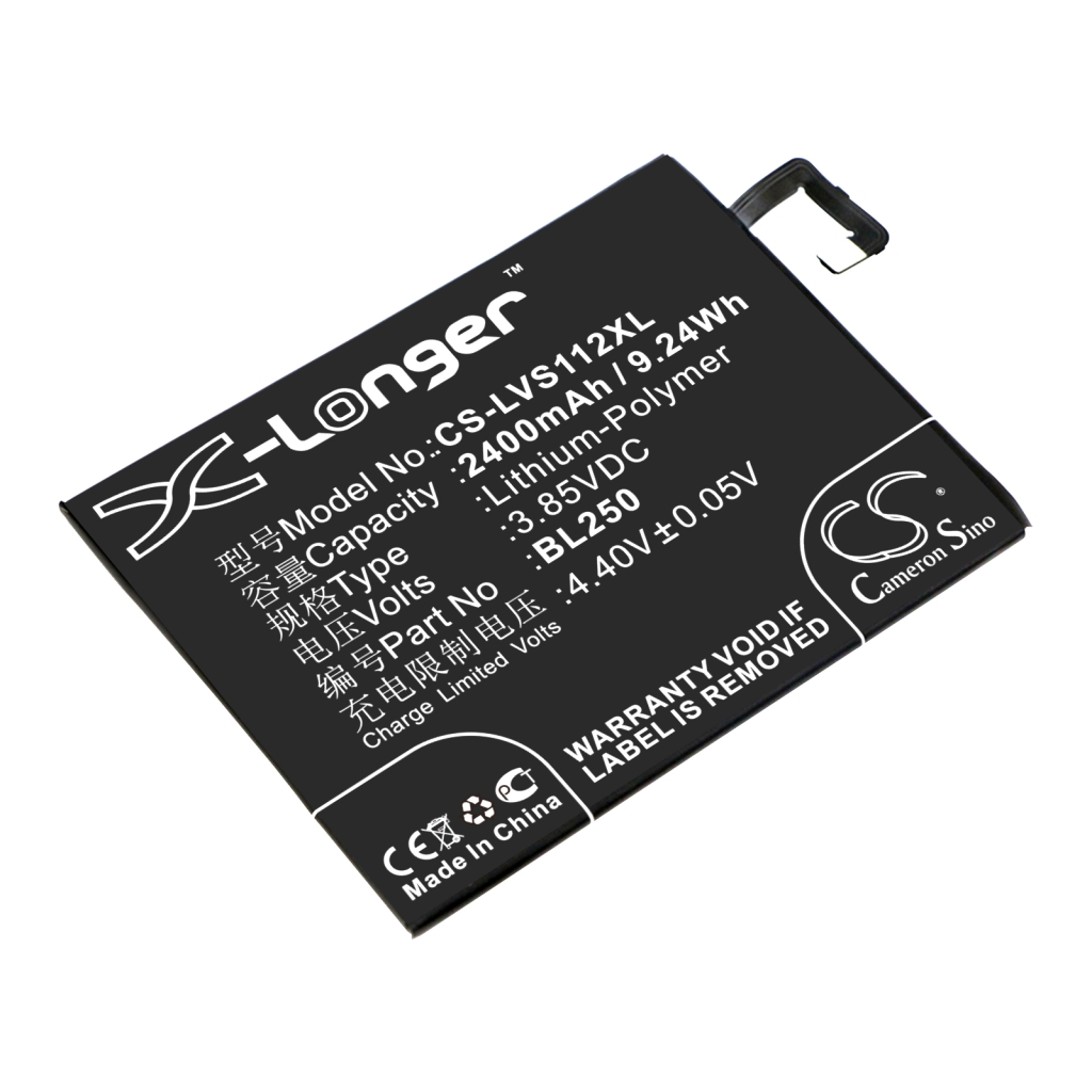 Batería del teléfono móvil Lenovo CS-LVS112XL