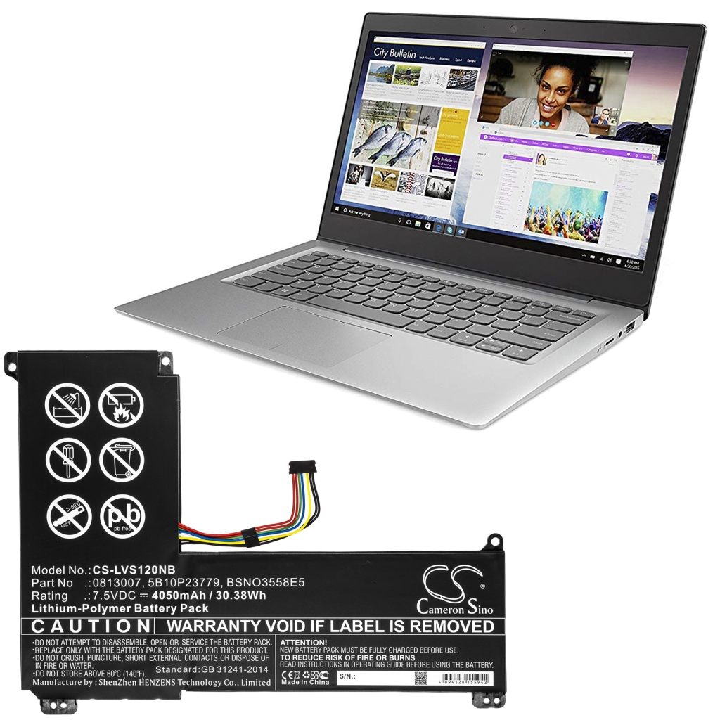 Batería para portátil Lenovo CS-LVS120NB