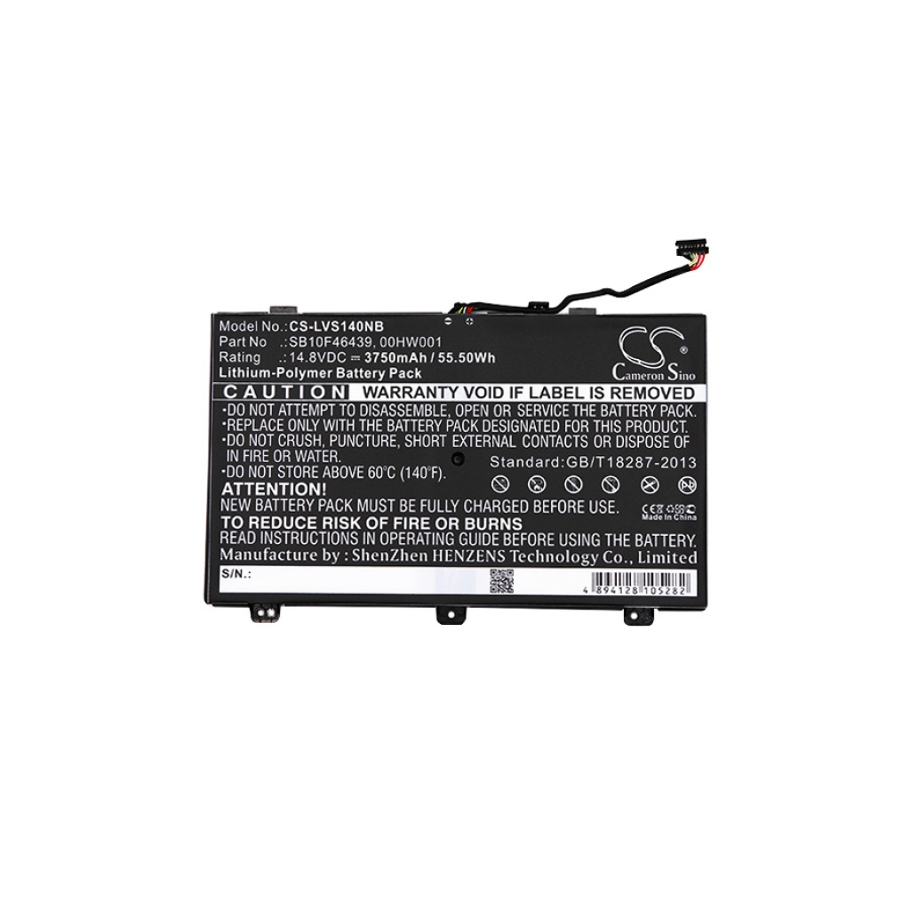 Batería para portátil Lenovo CS-LVS140NB